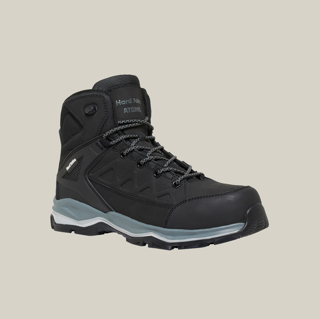 Hard Yakka Atomic Hybrid Men's Composite Toe Static-Dissipative Puncture-Resisting Side Zip Work Hiker