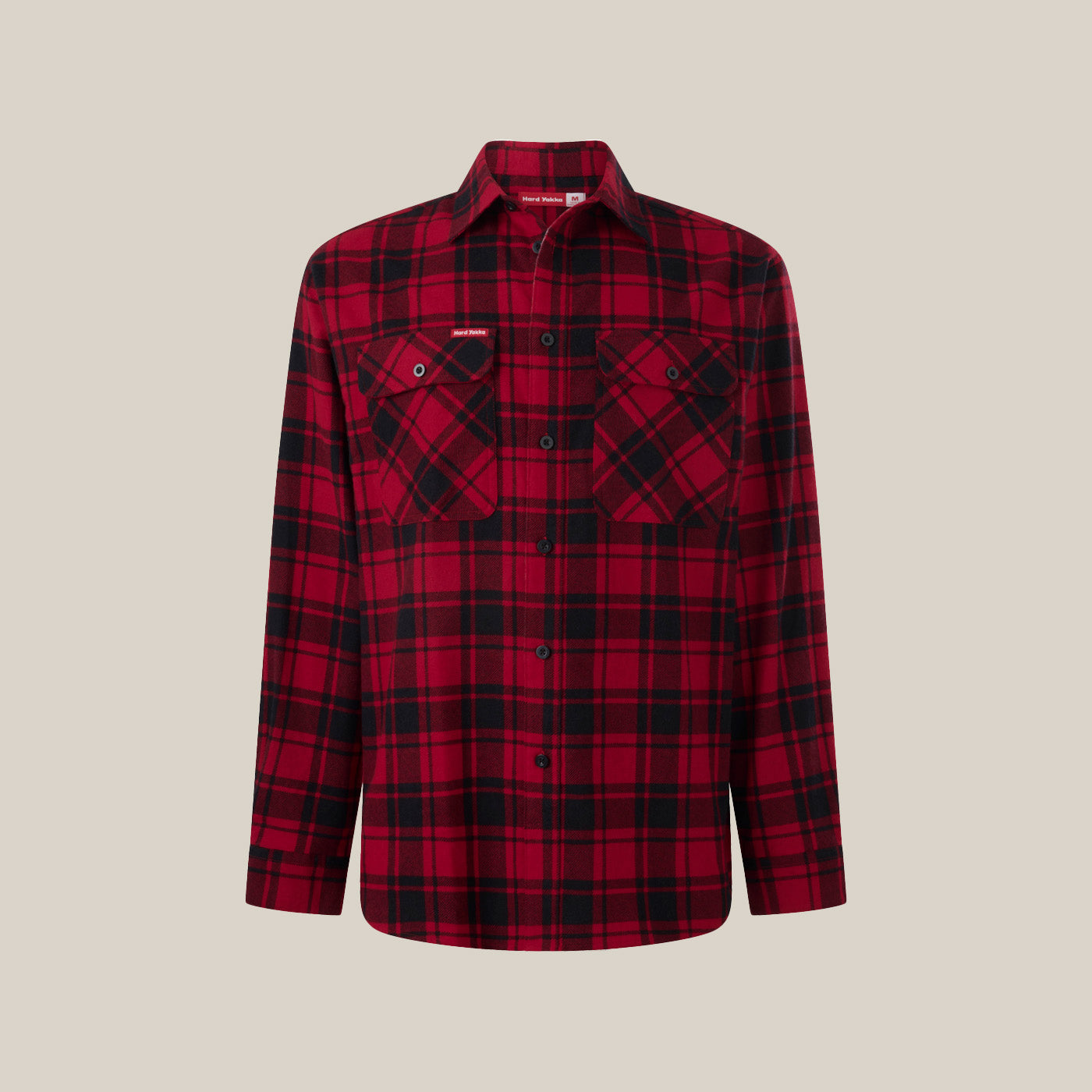 Hard Yakka Core Check Men's Regular Fit Long Sleeve Cotton Flannel Shirt